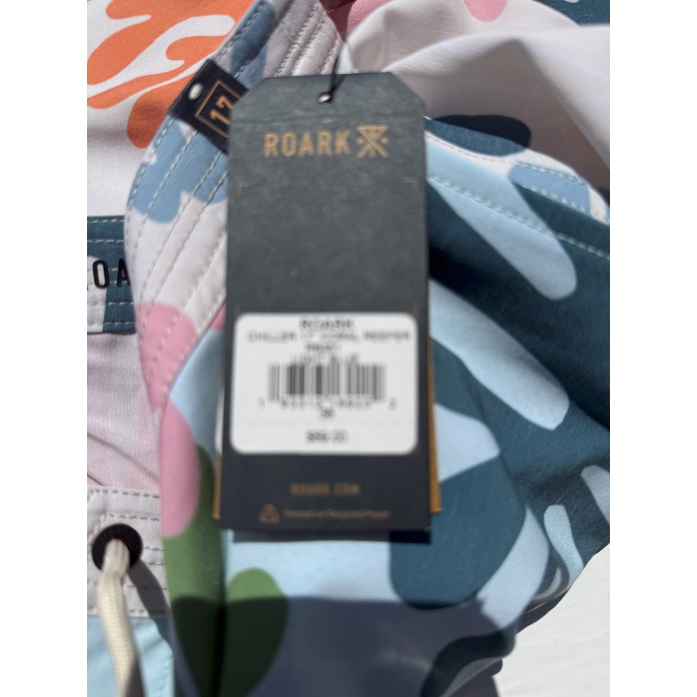 ROARK Chiller 17" Light Blue Board Shorts Swim Trunks - Men's Size 38‎ - NWT - Picture 5 of 7